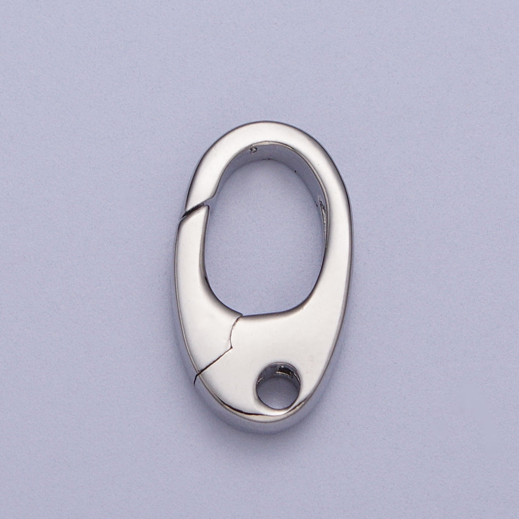 Oval Push Gate Clasp DIY Necklace Closure Pengait Hypoallergenic Gold Filled