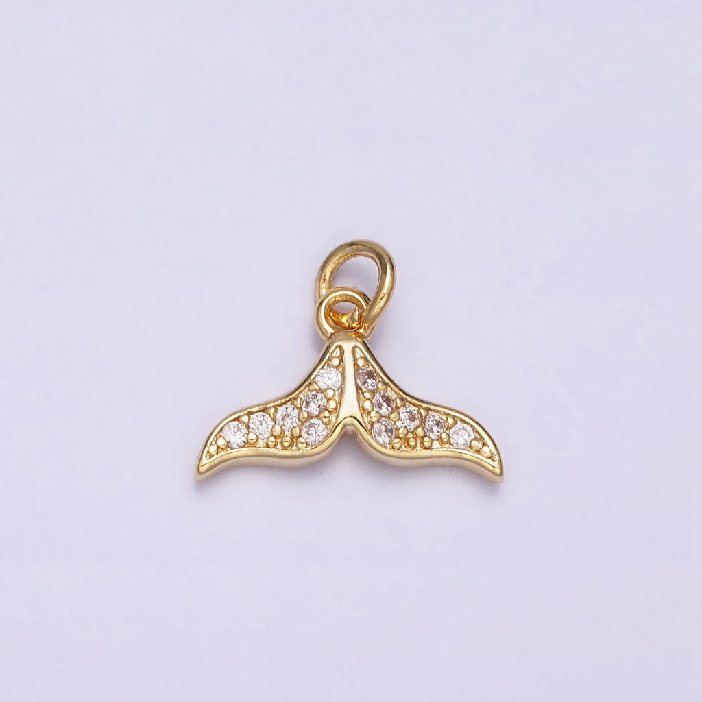 Mini Dolphin Tail Charm DIY Charm Liontin Ekor Lumba-Lumba Hypoallergenic Gold Filled