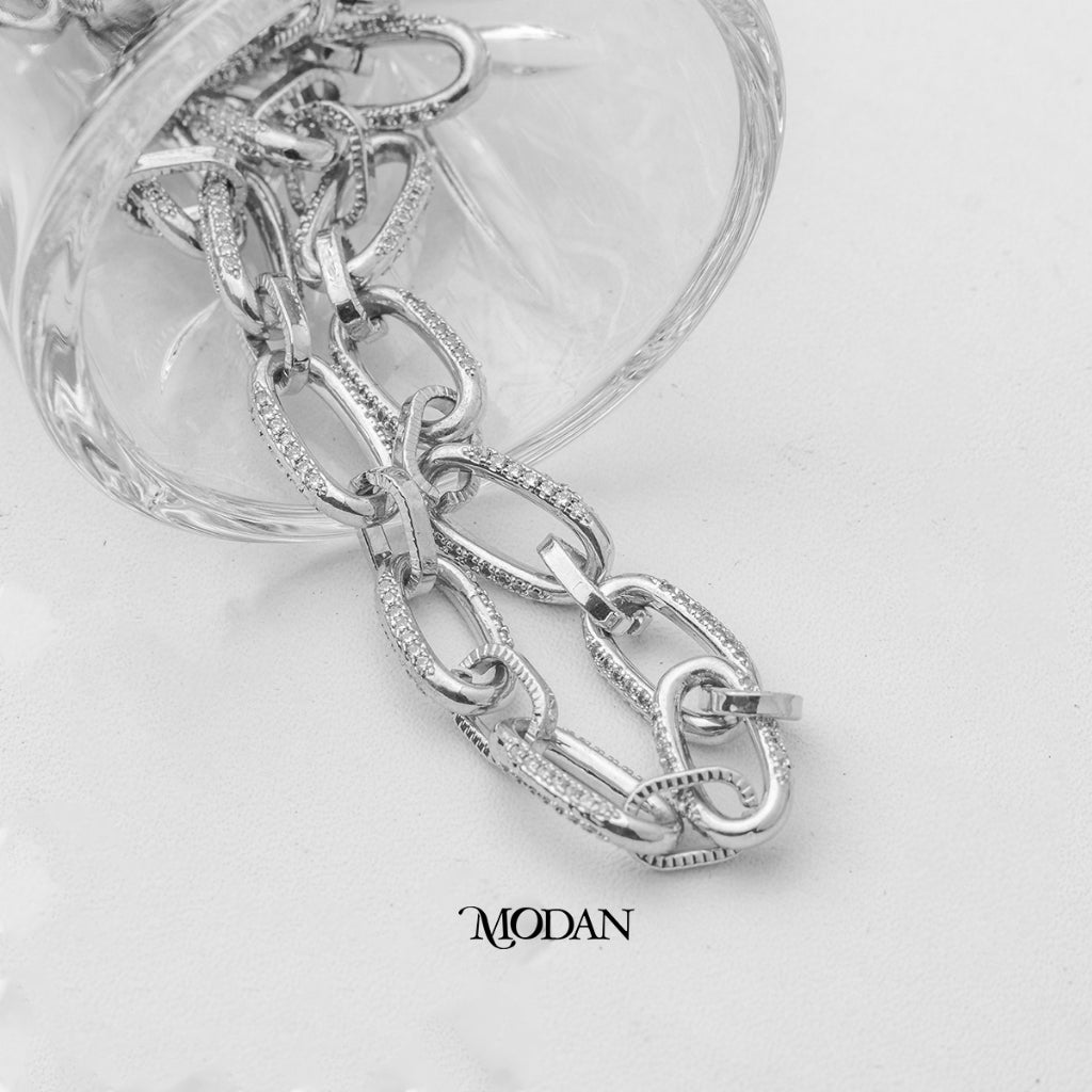 Micro Paved Cable Chain Cubic Zirconia Unfinished DIY Chain Rantai Kalung Gelang Meteran Berlian Pasir Hypoallergenic Gold Filled