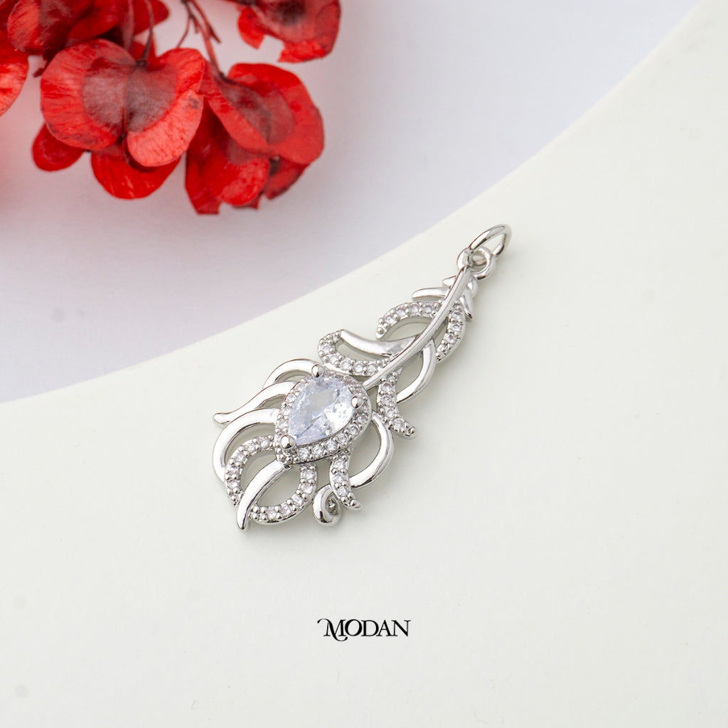 Sparkling Vintage Style Teardrop DIY Pendant Liontin Berlian Antik Tradisional Tetes Air Mata Hypoallergenic Gold Plated