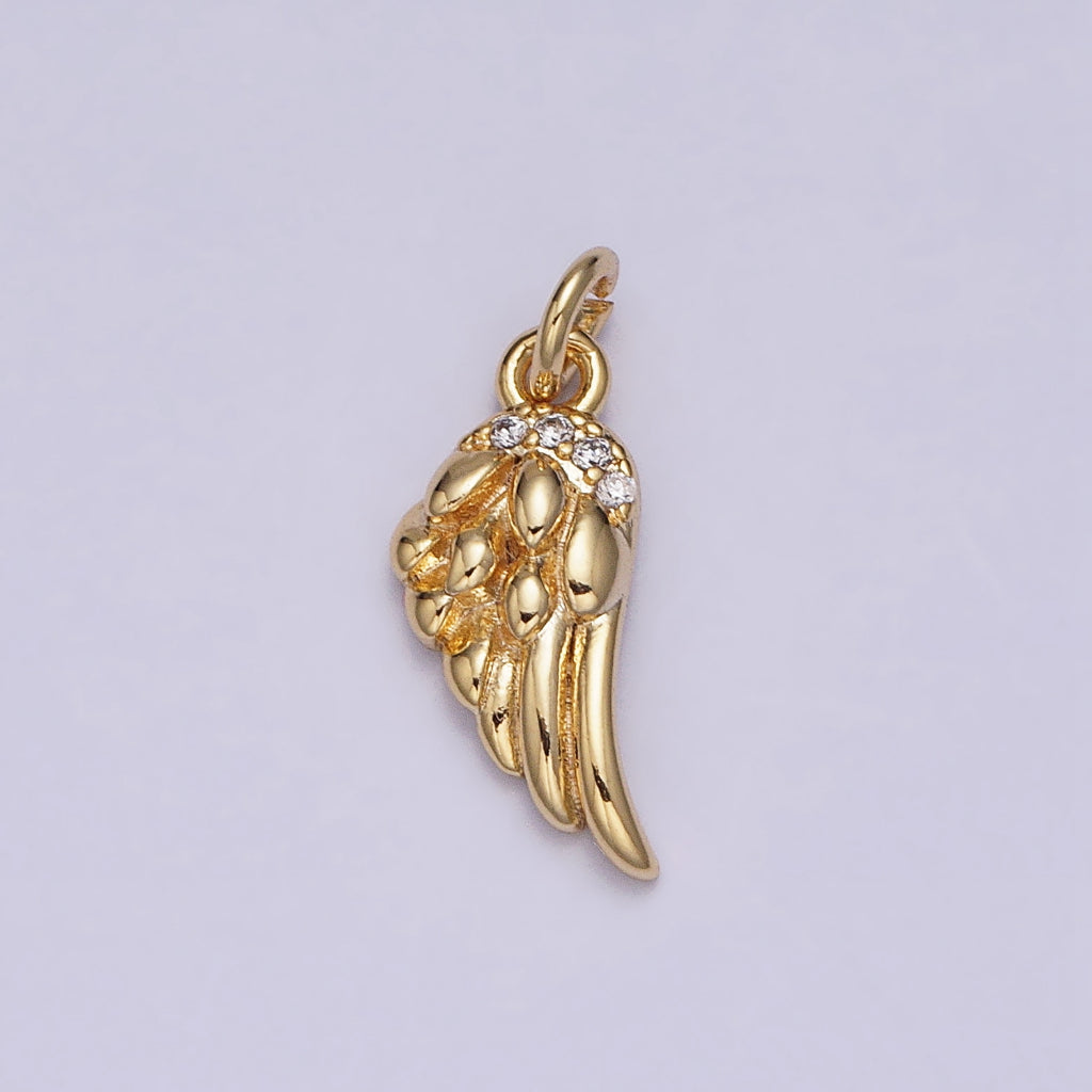 Half Angel Wing DIY Charm Liontin Sayap Malaikat Hypoallergenic Gold Filled