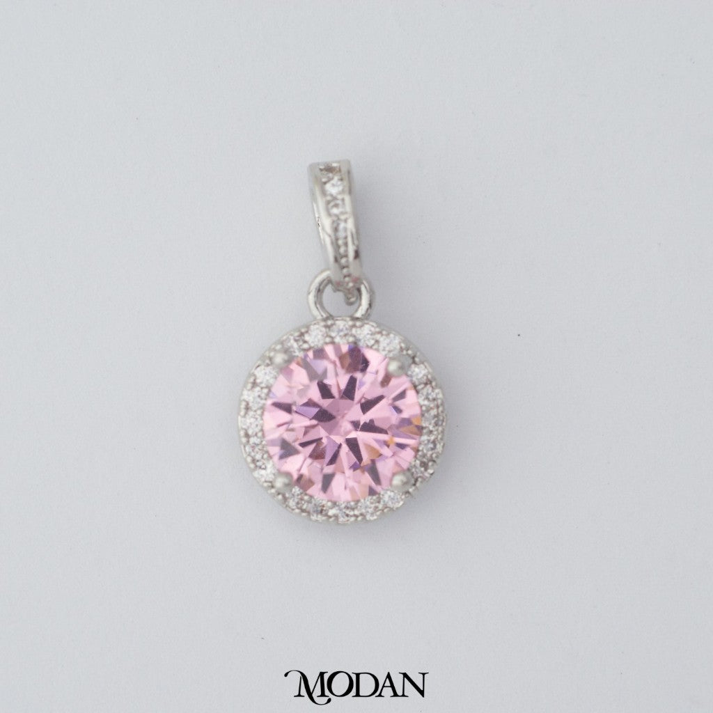 Bridal Colorful Solitaire Pendant DIY Pendant Liontin Mata Satu Warna-Warni Hypoallergenic Gold Filled