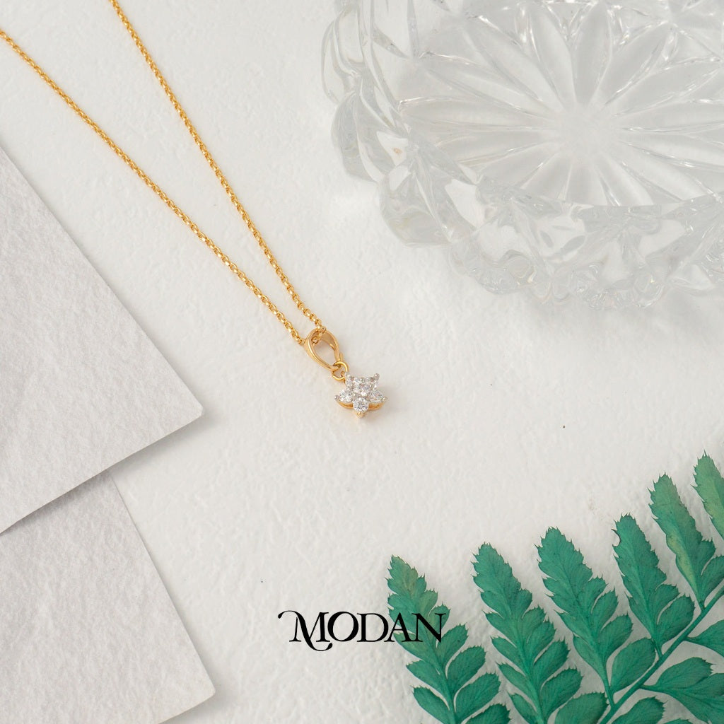 Mini Micro Paved Flower Pendant DIY Liontin Pesta Bunga Hypoallergenic Gold Plated