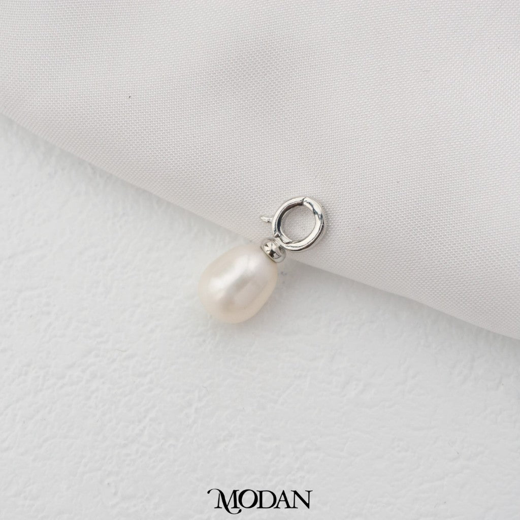 White Mini Freshwater Pearl Pendant DIY Pendant Liontin Mutiara Hypoallergenic Gold Filled