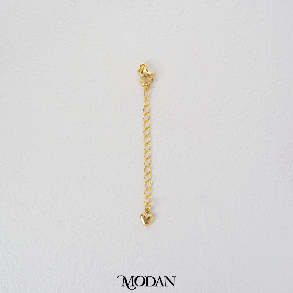 Heart Extender Chain Lobster Claps DIY Necklace Closure Rantai Tambahan Kalung/Gelang Hati Hypoallergenic Gold Filled