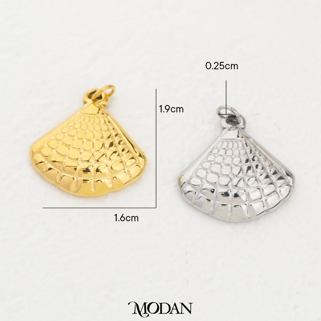Clam Shell Ocean Charm DIY Charm Liontin Cangkang Kerang Mutiara Hypoallergenic Stainless Steel