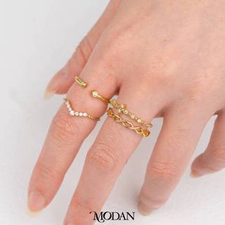 Bundling Stacked Elegant Ring Paket Bundling Cincin Layer