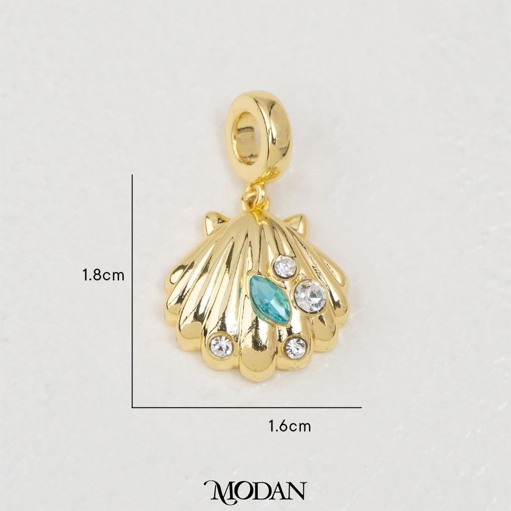 Blue Clam Pearl Pendant DIY Pendant Liontin Kerang Laut Hypoallergenic Gold Filled