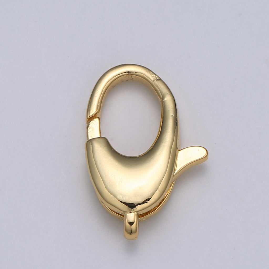 Oval Lobster Clasps DIY Necklace Closure Pengait Aksesoris Hypoallergenic Gold Filled