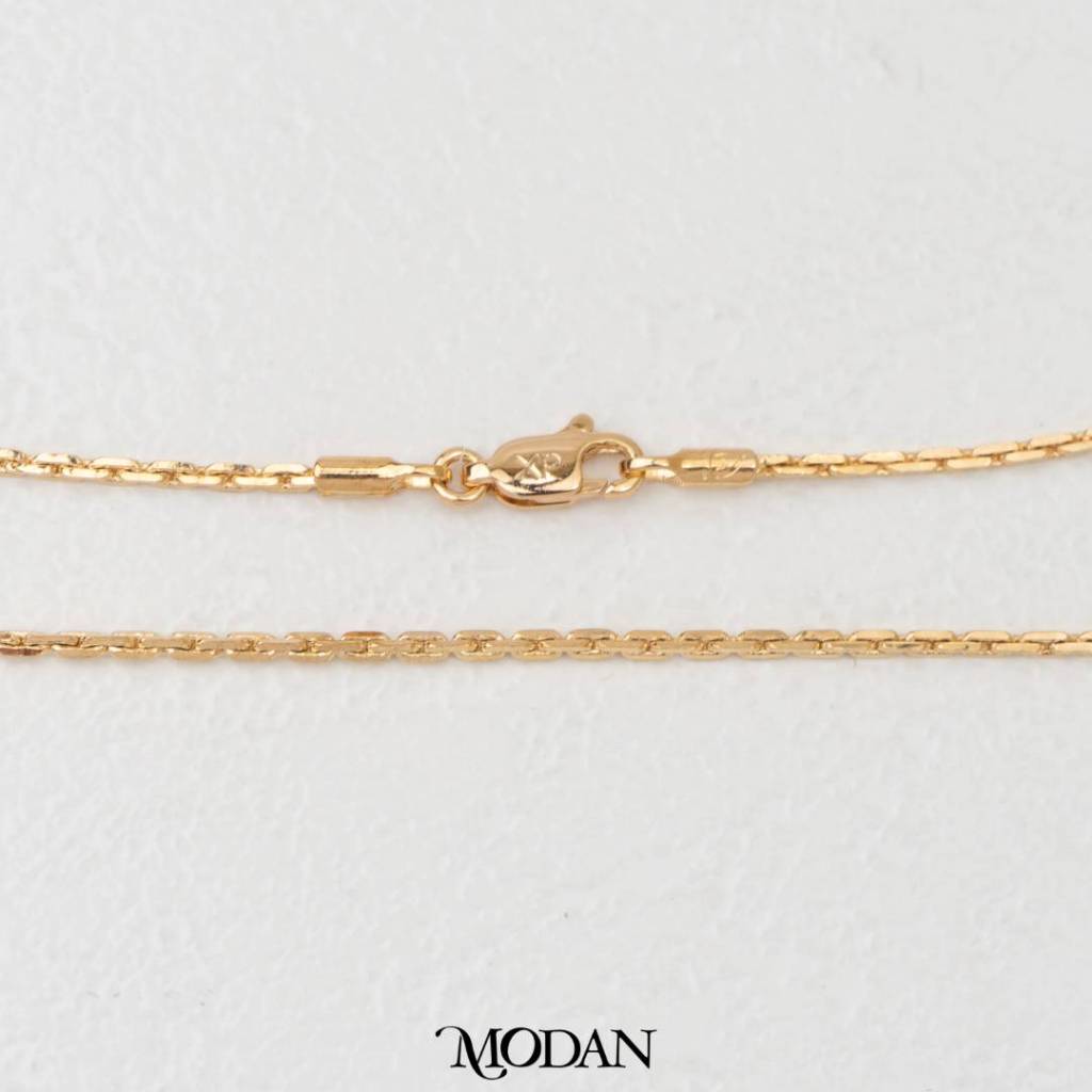 45cm Gold Italy Santa Chain Daily Wear Necklace Rantai Kalung Itali Santa Hypoallergenic Gold Plated