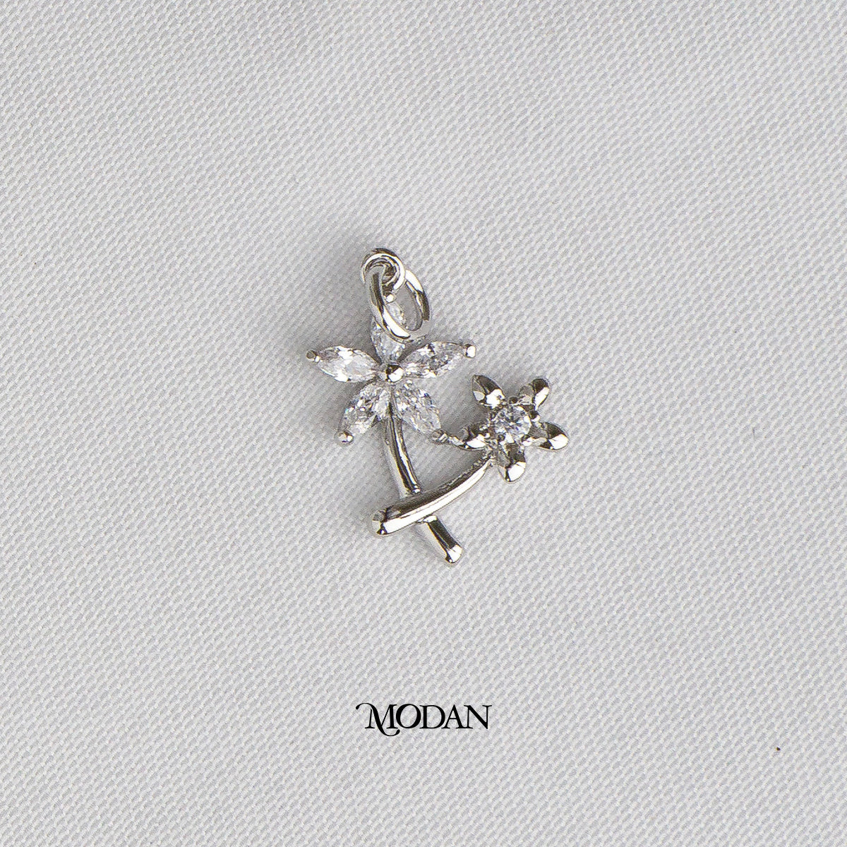 Mini Double Daisy Flower DIY Charm Liontin Bunga Daisy Hypoallergenic Gold Plated