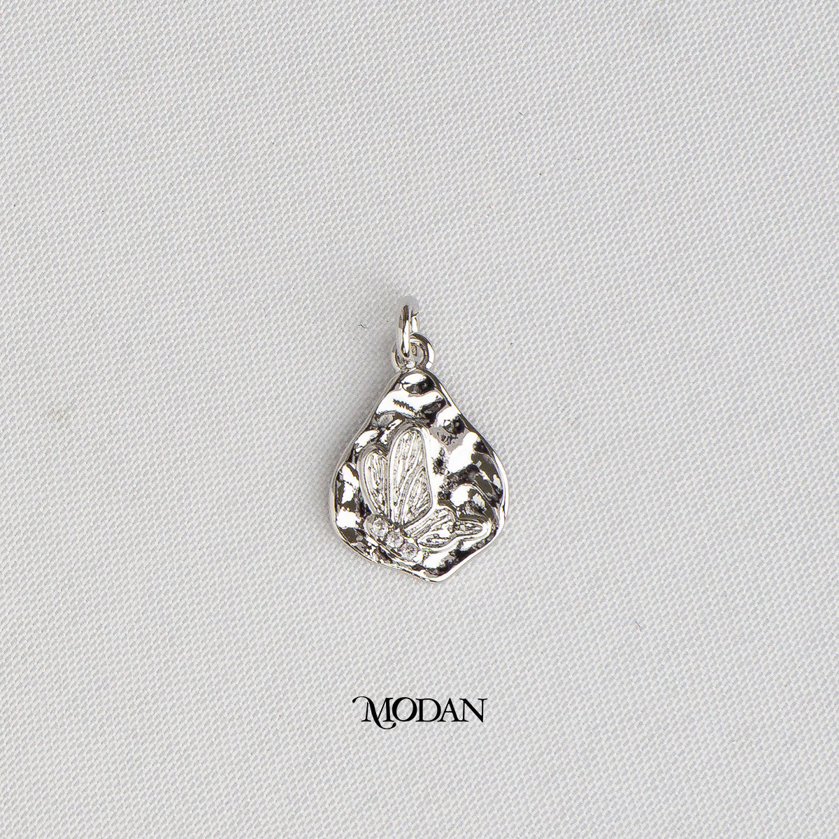 Abstract Butterfly Mariposa Hammered Animal DIY Charm Liontin Kupu - Kupu Hypoallergenic Gold Filled