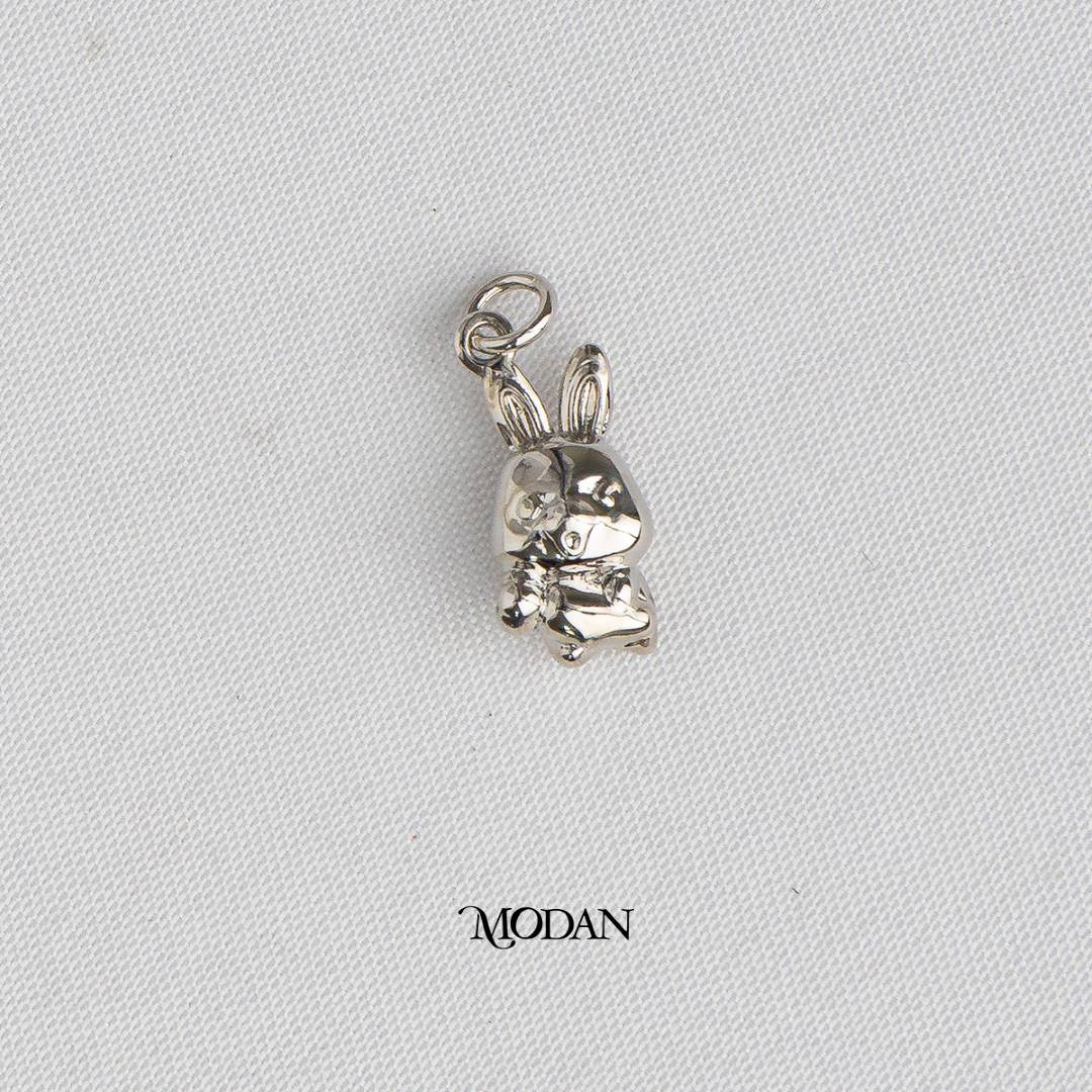 Bunny Carrot Rabbit Animal DIY Charm Liontin Kelinci Hypoallergenic Gold Plated