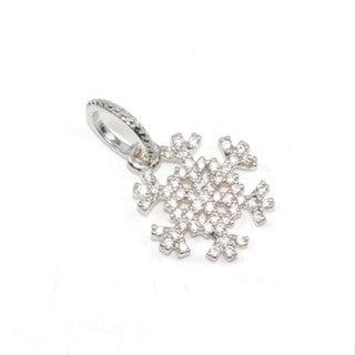 Silver Winter Snowflakes DIY Charm Liontin Salju Hypoallergenic Gold Plated