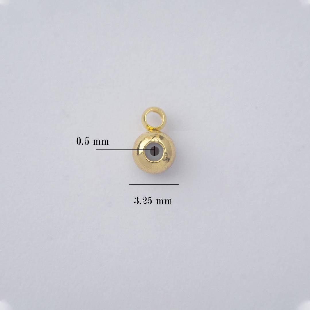 (5Pcs) (3.25mm) Rubber Silicone Stopper DIY Closure Karet Serut Gelang/Kalung Hypoallergenic Gold Filled