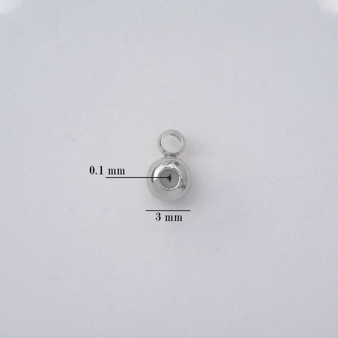 (5Pcs) (3mm) Rubber Silicone Stopper DIY Closure Karet Serut Gelang/Kalung Hypoallergenic Gold Filled