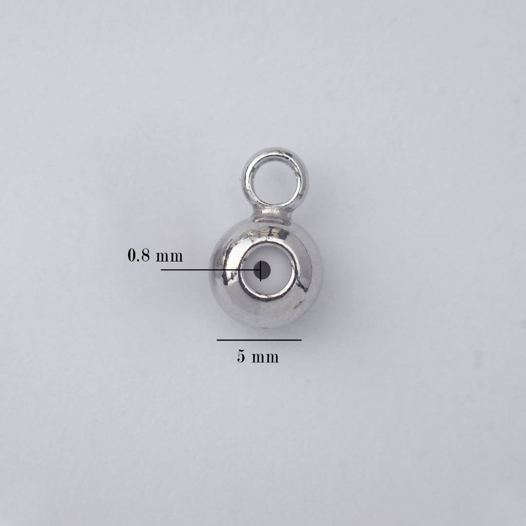 (5Pcs) (5mm) Rubber Silicone Stopper DIY Closure Karet Serut Gelang/Kalung Hypoallergenic Gold Filled