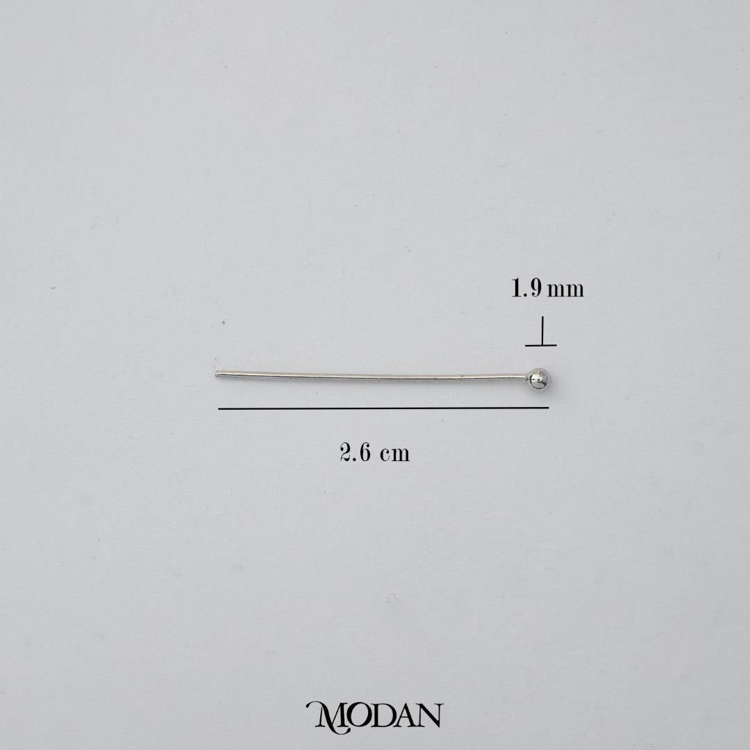 (20 pcs) (26mm) Head Pins Ball DIY Closure Point Paku Pentul Hypoallergenic Gold Plated
