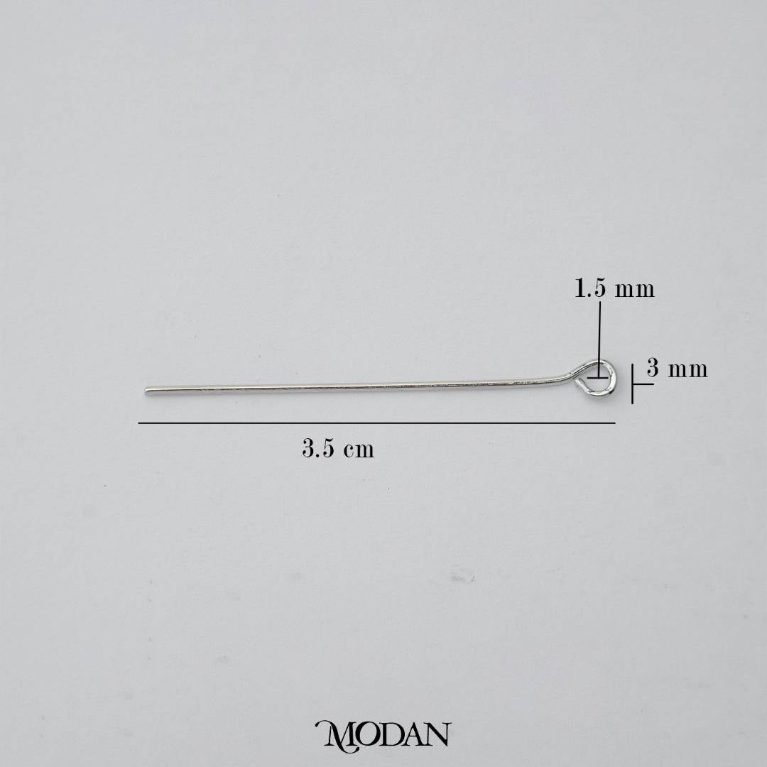 (20 pcs) (35mm) Gold Eye Pin DIY Closure Paku 9 Hypoallergenic Gold Plated