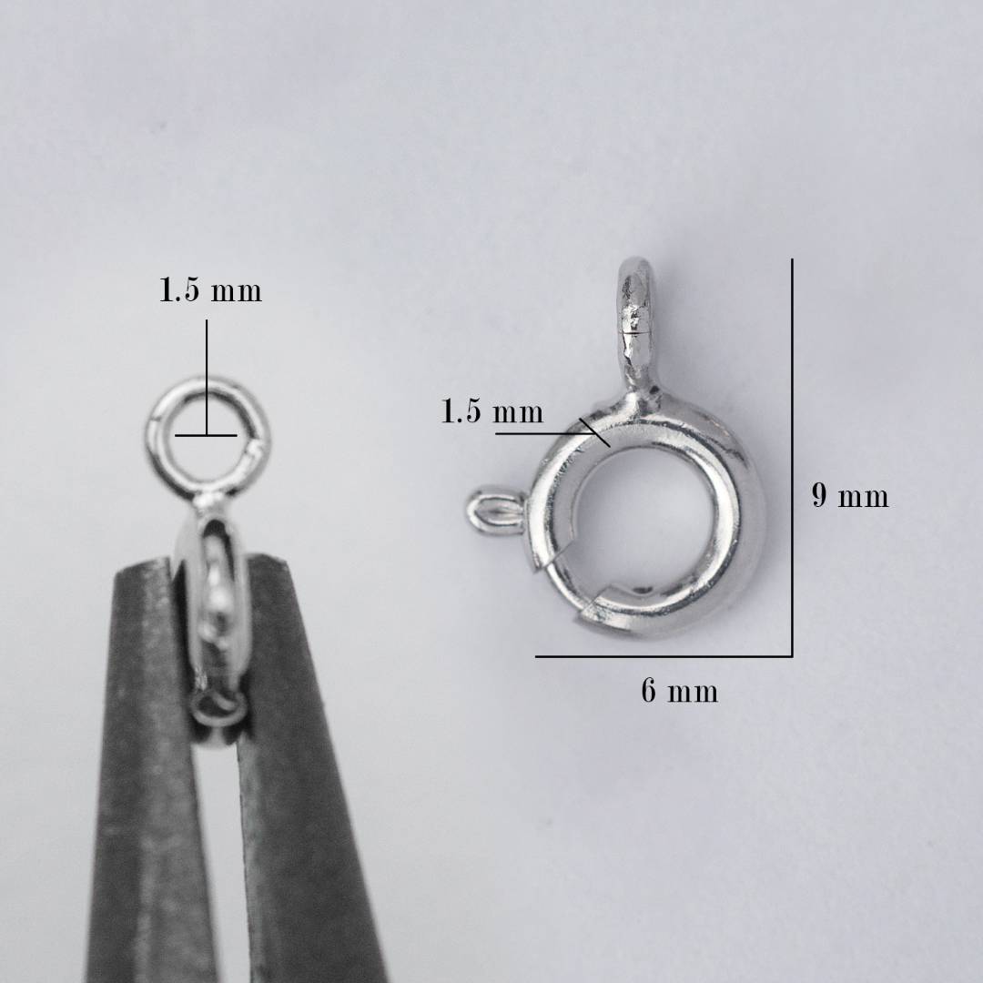 (5pcs) (9mm) Mini Round Clasp DIY Closure Pengait Kalung Bulat Kecil Hypoallergenic Gold Filled