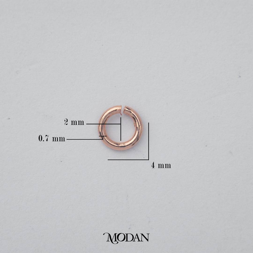 (10 pcs) (4mm) Colorful Jump Ring O DIY Pengait Elips Hypoallergenic Gold Filled