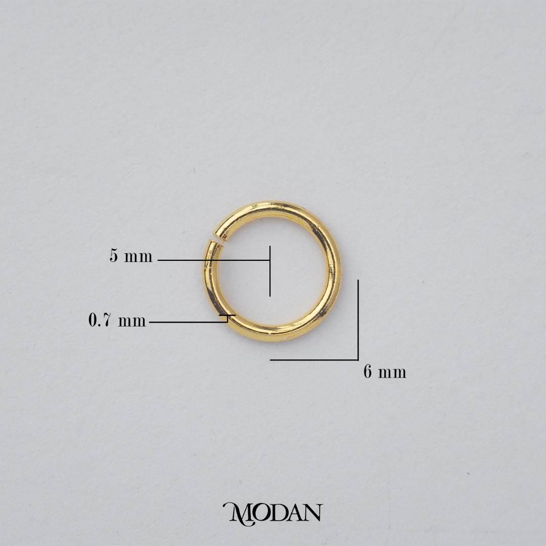 (10 pcs) (6mm) Jump Ring O DIY Pengait Elips Hypoallergenic Gold Filled