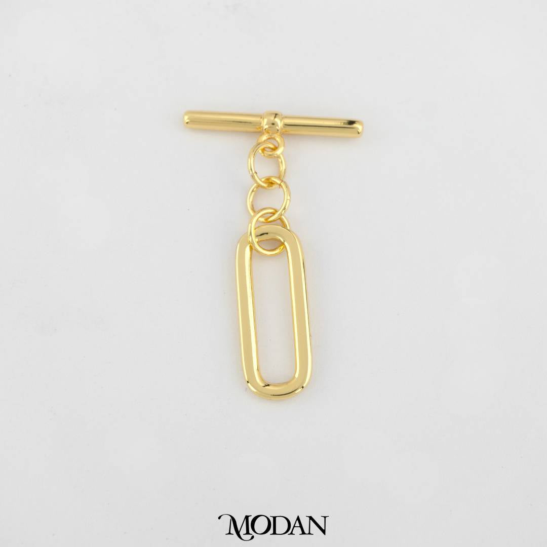 16K Rectangular Toggle Clasp DIY Pengait Kalung/Gelang Hypoallergenic Gold Filled