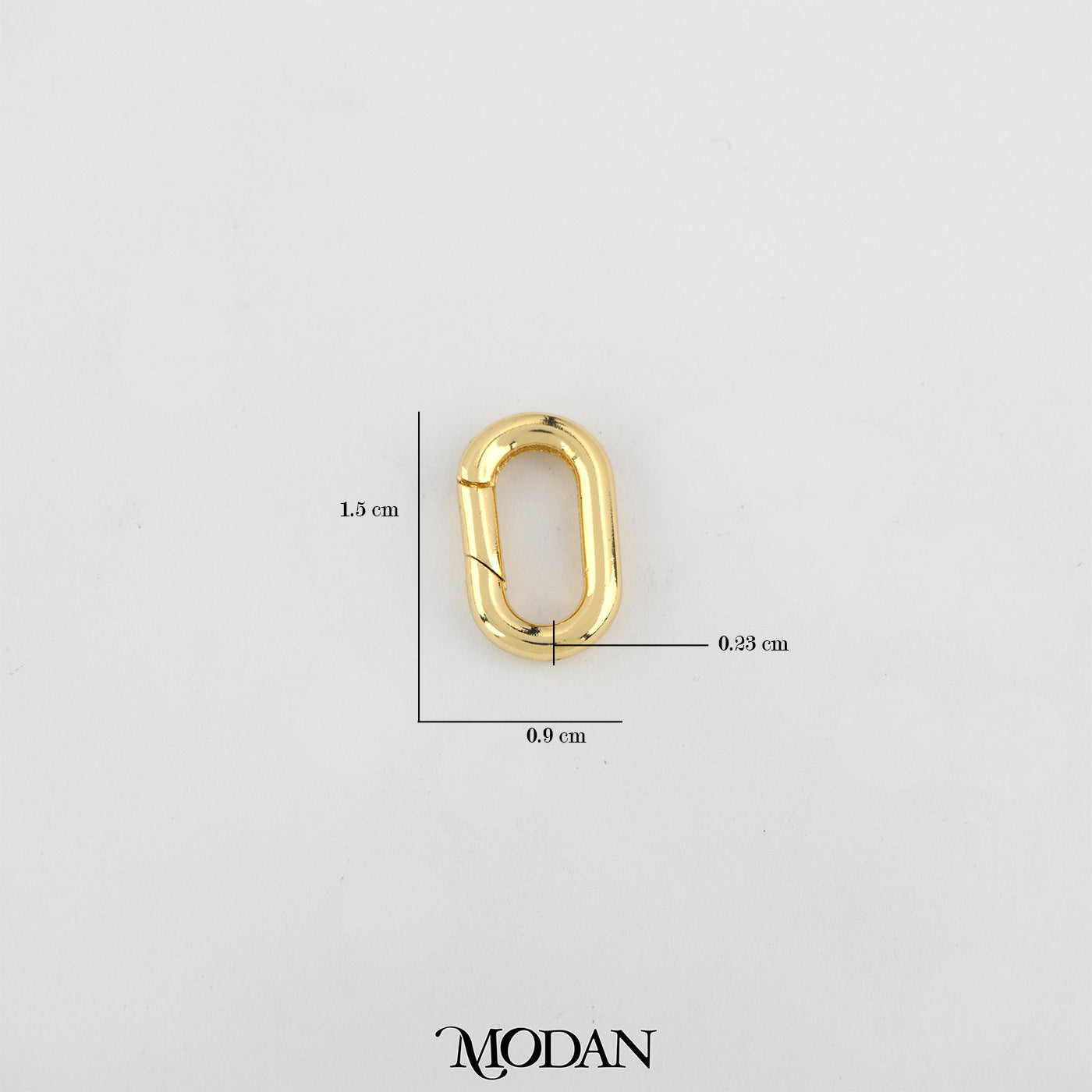 15mm Oval Push Gate Clasp DIY Pengait Kalung/Gelang Oval Hypoallergenic Gold Filled