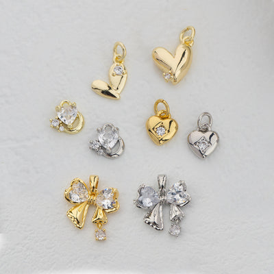 Bow & Heart Charm