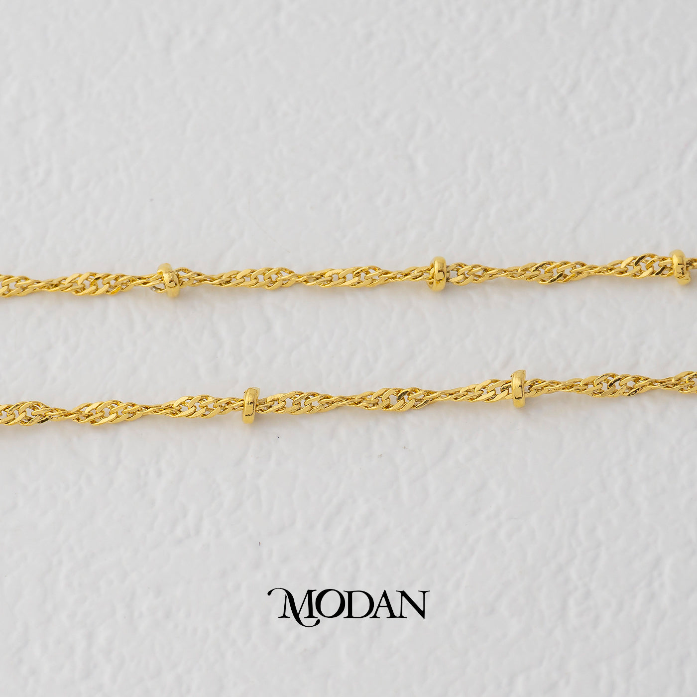 Singapore Chain DIY Rantai Kalung Biji Lada Hypoallergenic Gold Filled