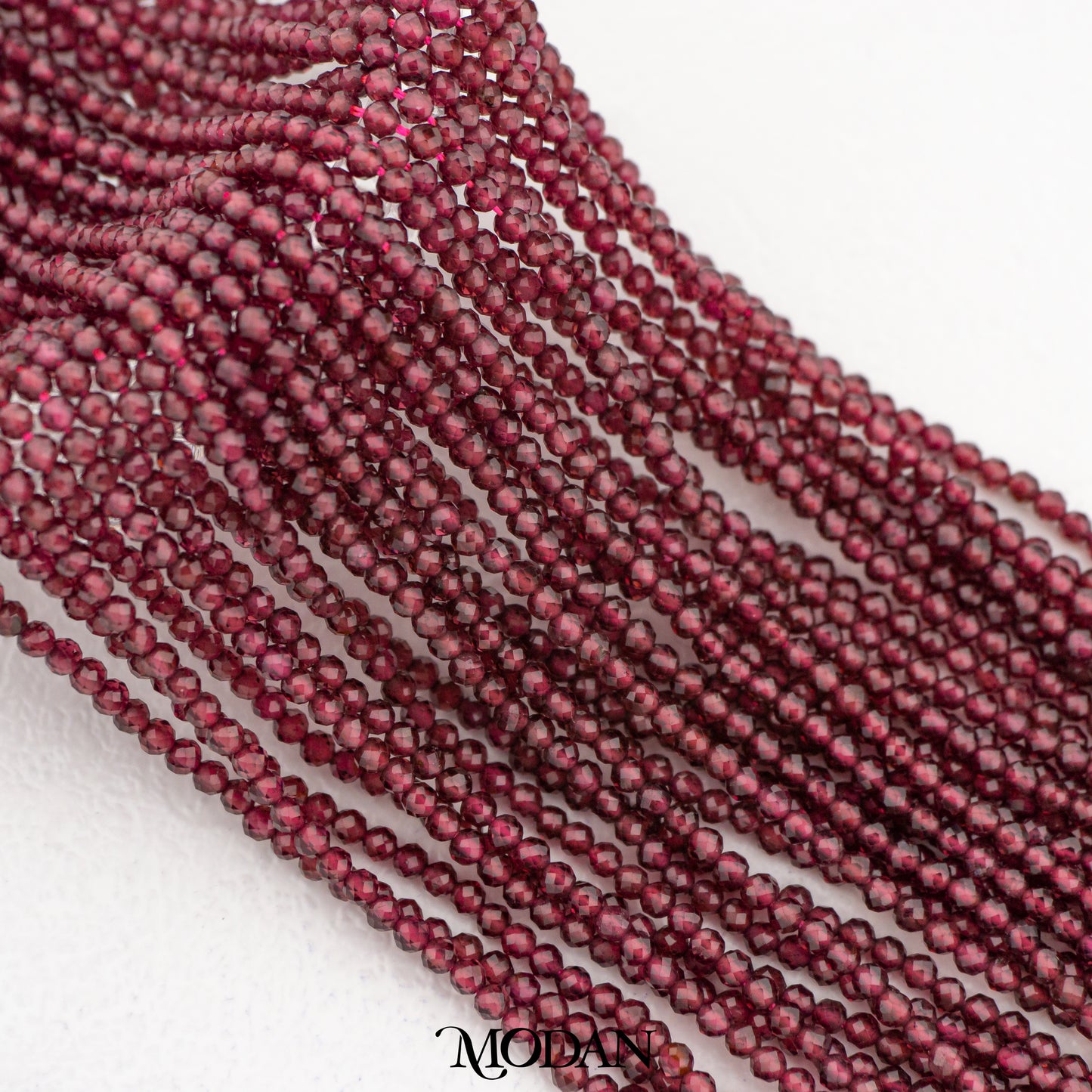 Natural Gemstones 2mm Beads For DIY Jewelry Accessories Manik Batuan Alam Tourmaline Pink Opal Garnet Moonstone
