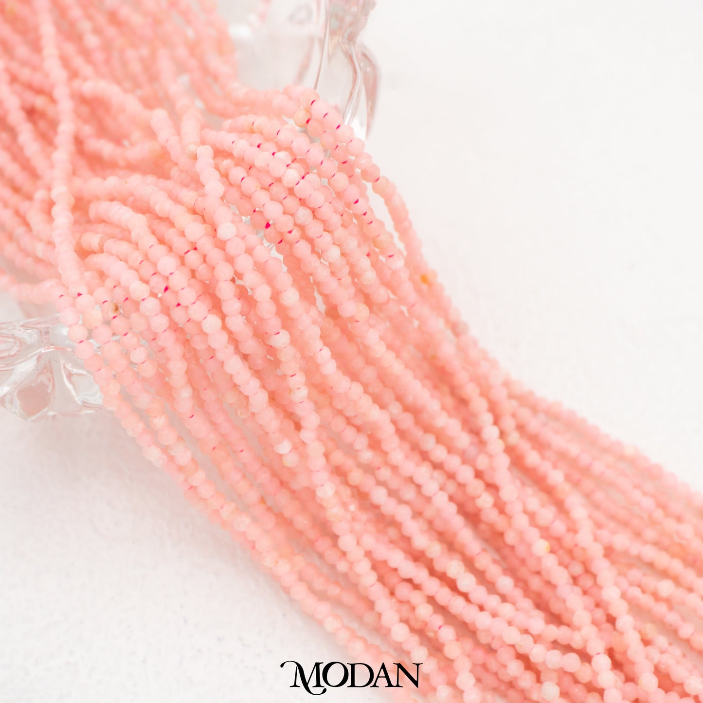 Natural Gemstones 2mm Beads For DIY Jewelry Accessories Manik Batuan Alam Tourmaline Pink Opal Garnet Moonstone