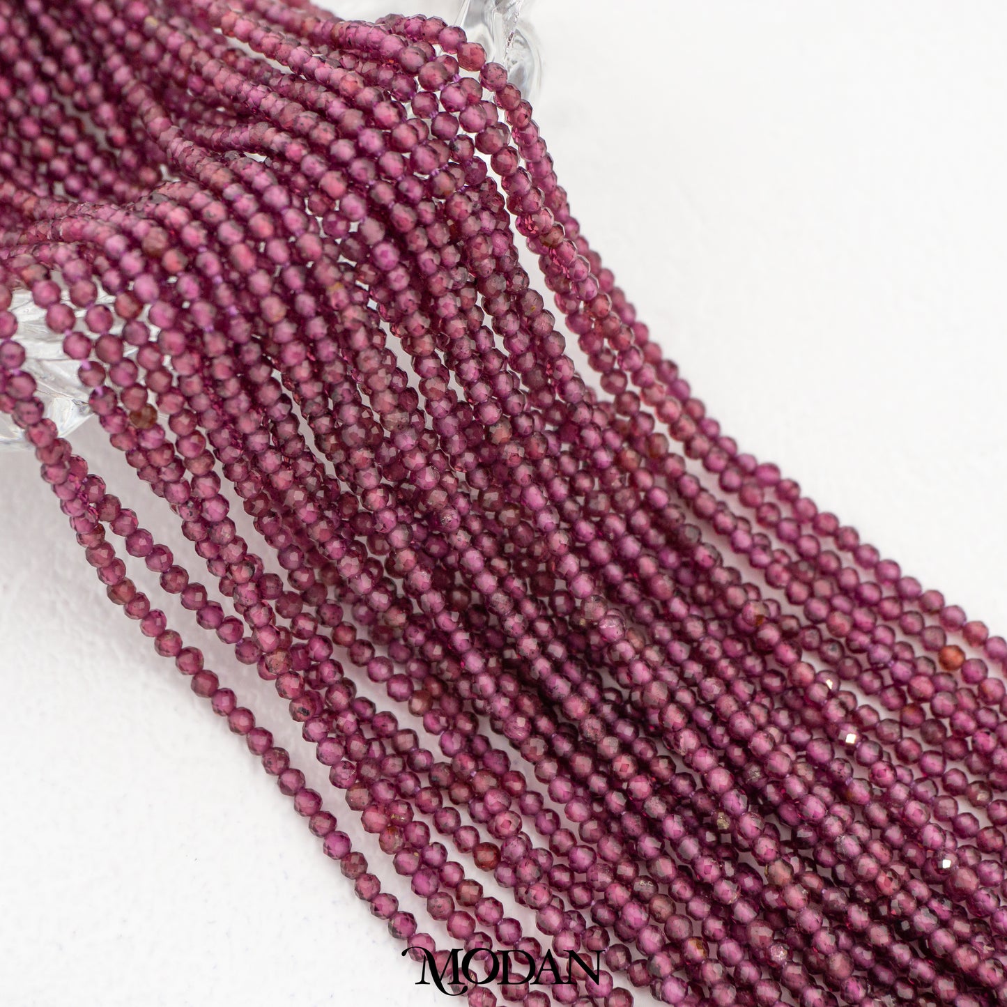 Natural Gemstones 2mm Beads For DIY Jewelry Accessories Manik Batuan Alam Tourmaline Pink Opal Garnet Moonstone