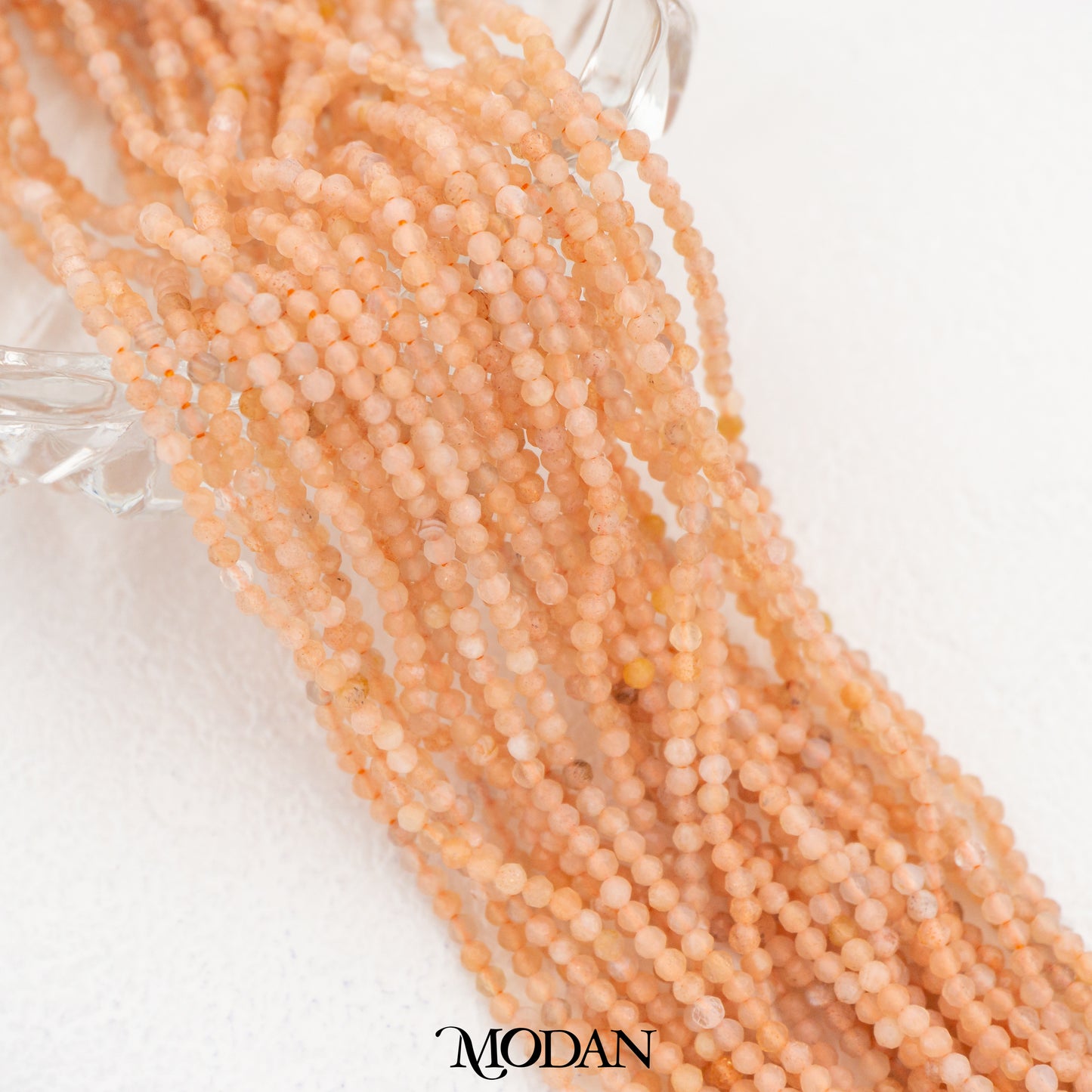 Natural Gemstones 2mm Beads For DIY Jewelry Accessories Manik Batuan Alam Tourmaline Pink Opal Garnet Moonstone