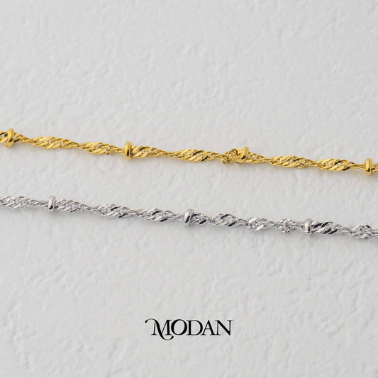 Singapore Chain 45cm DIY Rantai Kalung Biji Lada Hypoallergenic Gold Filled