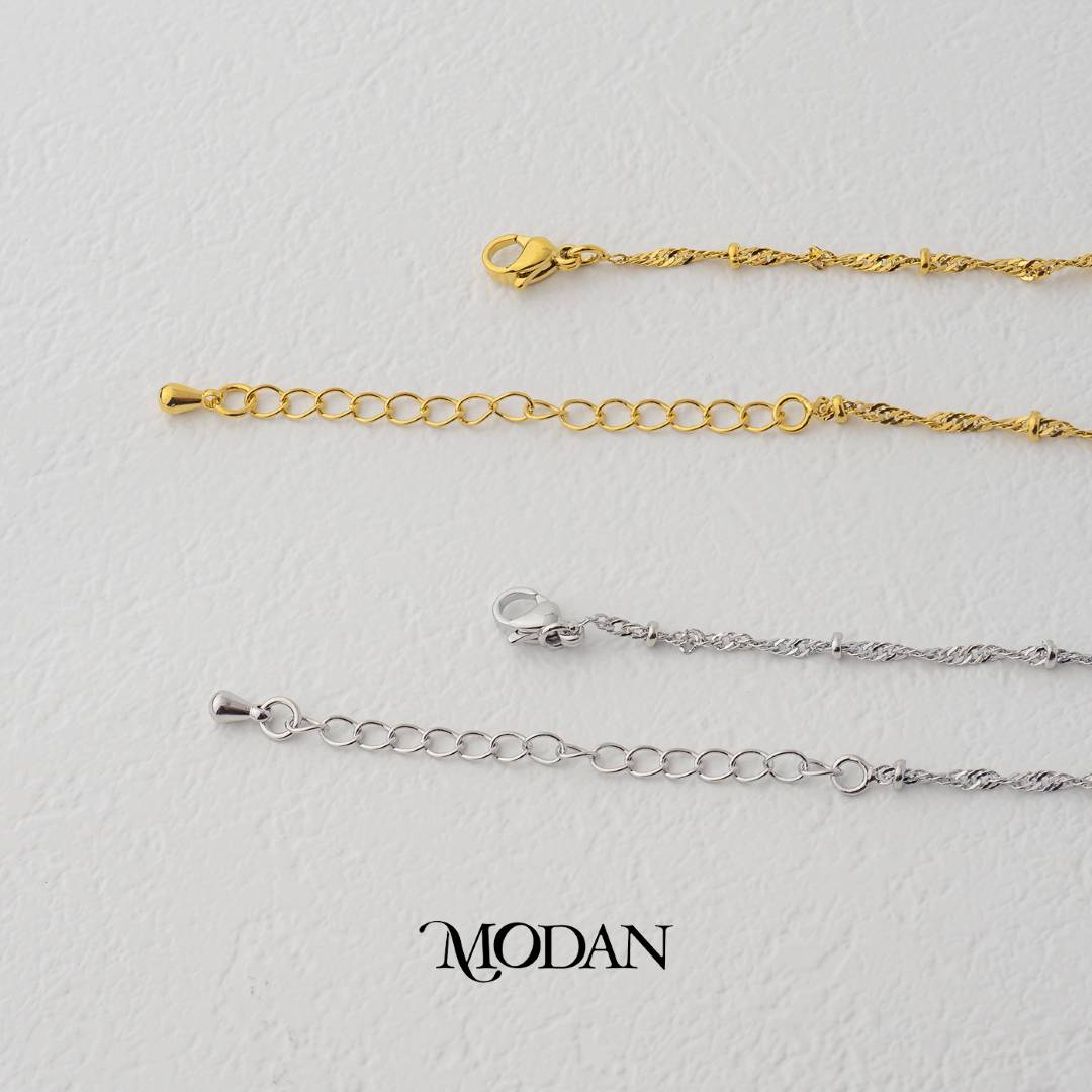 Singapore Chain 45cm DIY Rantai Kalung Biji Lada Hypoallergenic Gold Filled