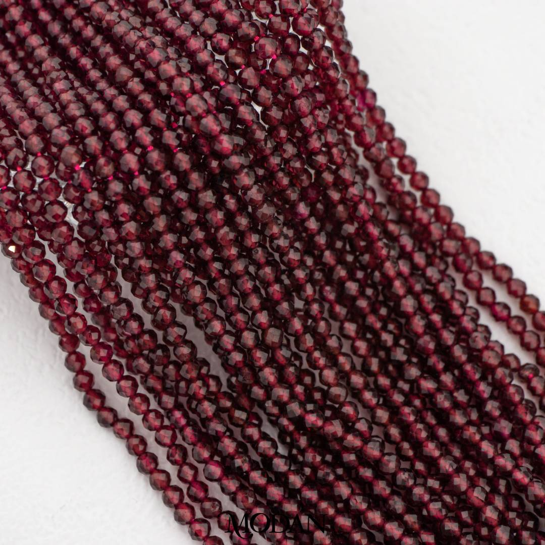 Natural Gemstones 3mm Beads For DIY Jewelry Accessories Manik Batuan Alam Tourmaline Pink Opal Garnet Moonstone