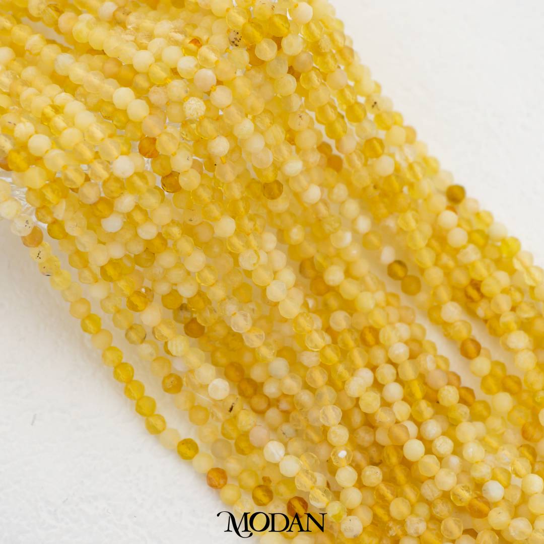 Natural Gemstones 3mm Beads For DIY Jewelry Accessories Manik Batuan Alam Tourmaline Pink Opal Garnet Moonstone