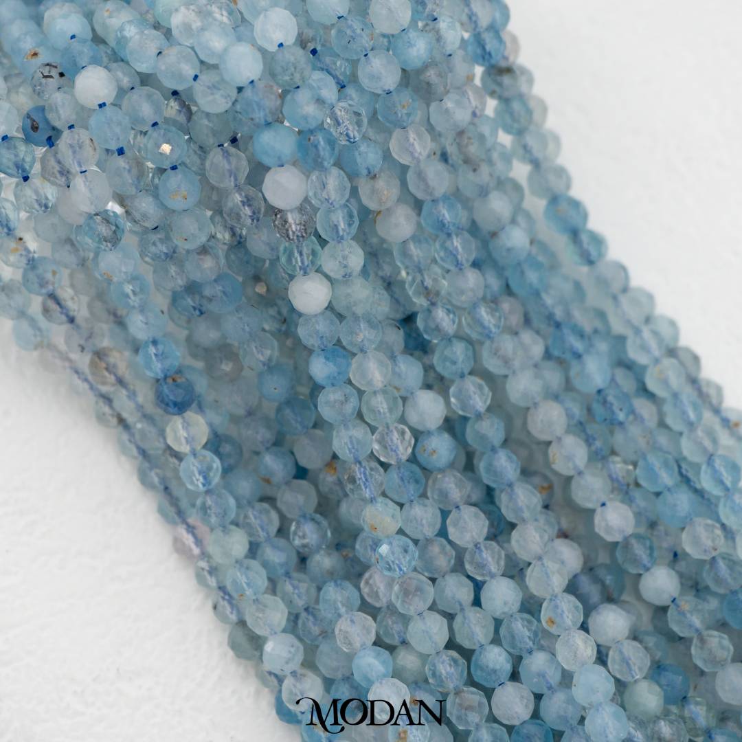 Natural Gemstones 4mm Beads For DIY Jewelry Accessories Manik Batuan Alam Tourmaline Pink Opal Garnet Moonstone