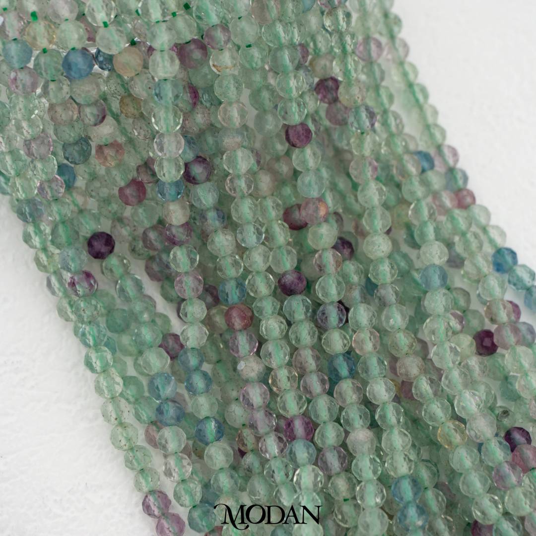 Natural Gemstones 4mm Beads For DIY Jewelry Accessories Manik Batuan Alam Tourmaline Pink Opal Garnet Moonstone