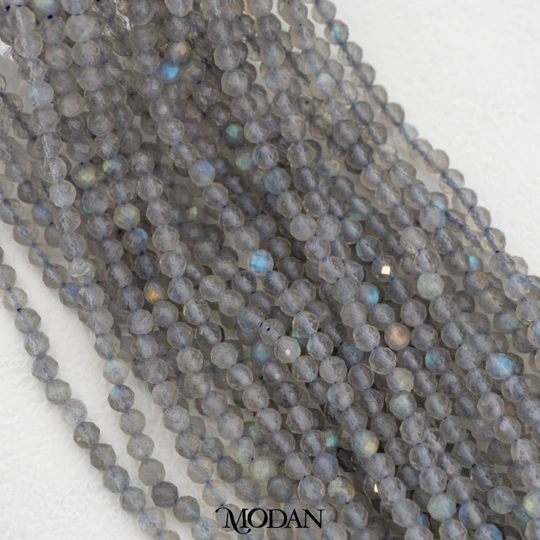 Natural Gemstones 4mm Beads For DIY Jewelry Accessories Manik Batuan Alam Tourmaline Pink Opal Garnet Moonstone
