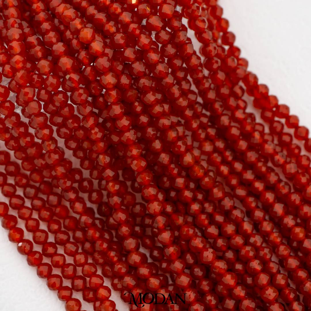 Natural Gemstones 4mm Beads For DIY Jewelry Accessories Manik Batuan Alam Tourmaline Pink Opal Garnet Moonstone