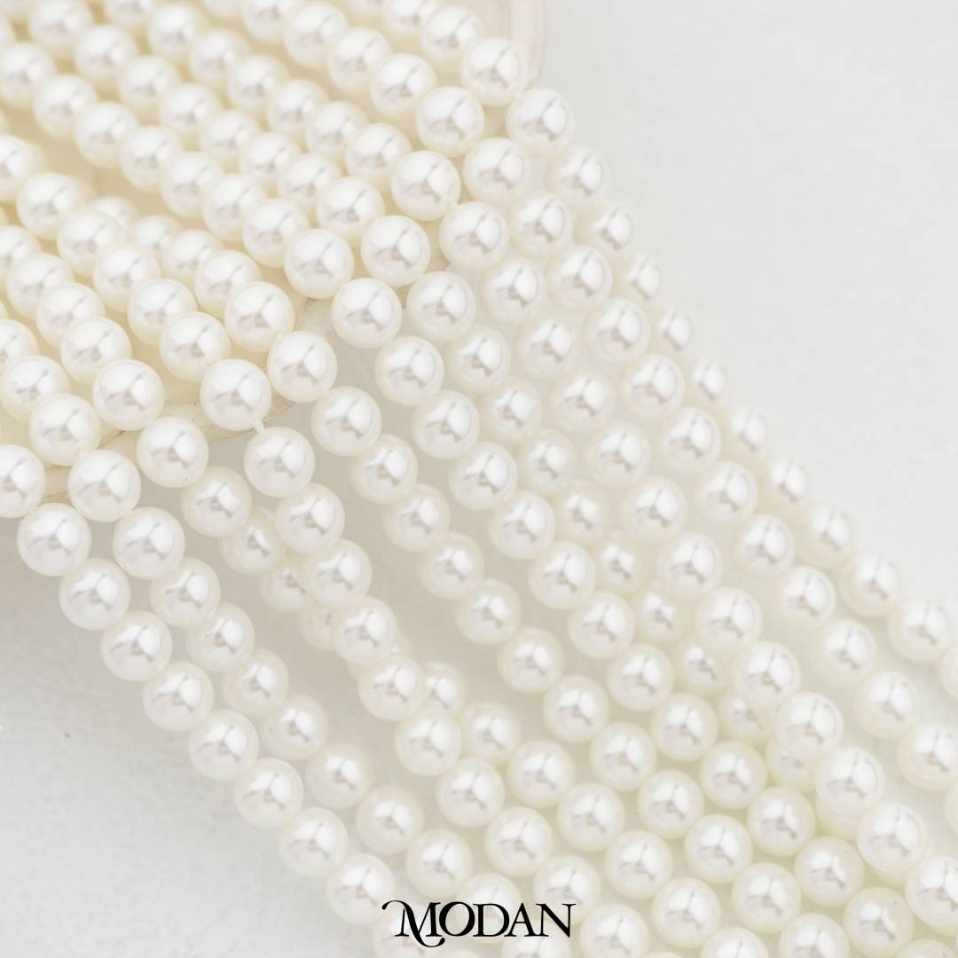 Shell Pearl 5mm Beads For DIY Jewelry Accessories Manik Mutiara White Series Hypoallergenic
