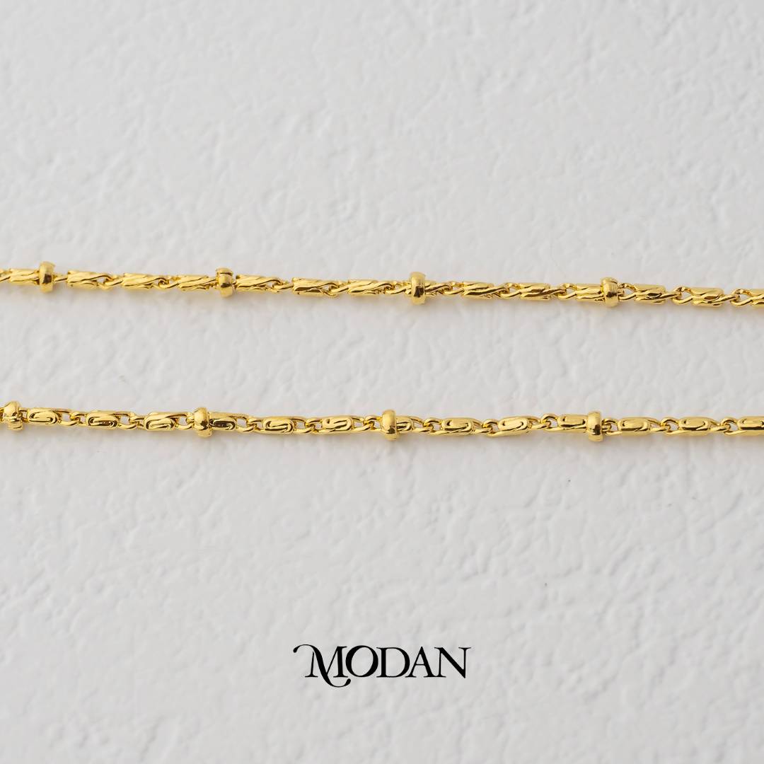 Singapore Chain Daily Wear 40cm DIY Rantai Kalung Biji Lada Hypoallergenic Gold Filled