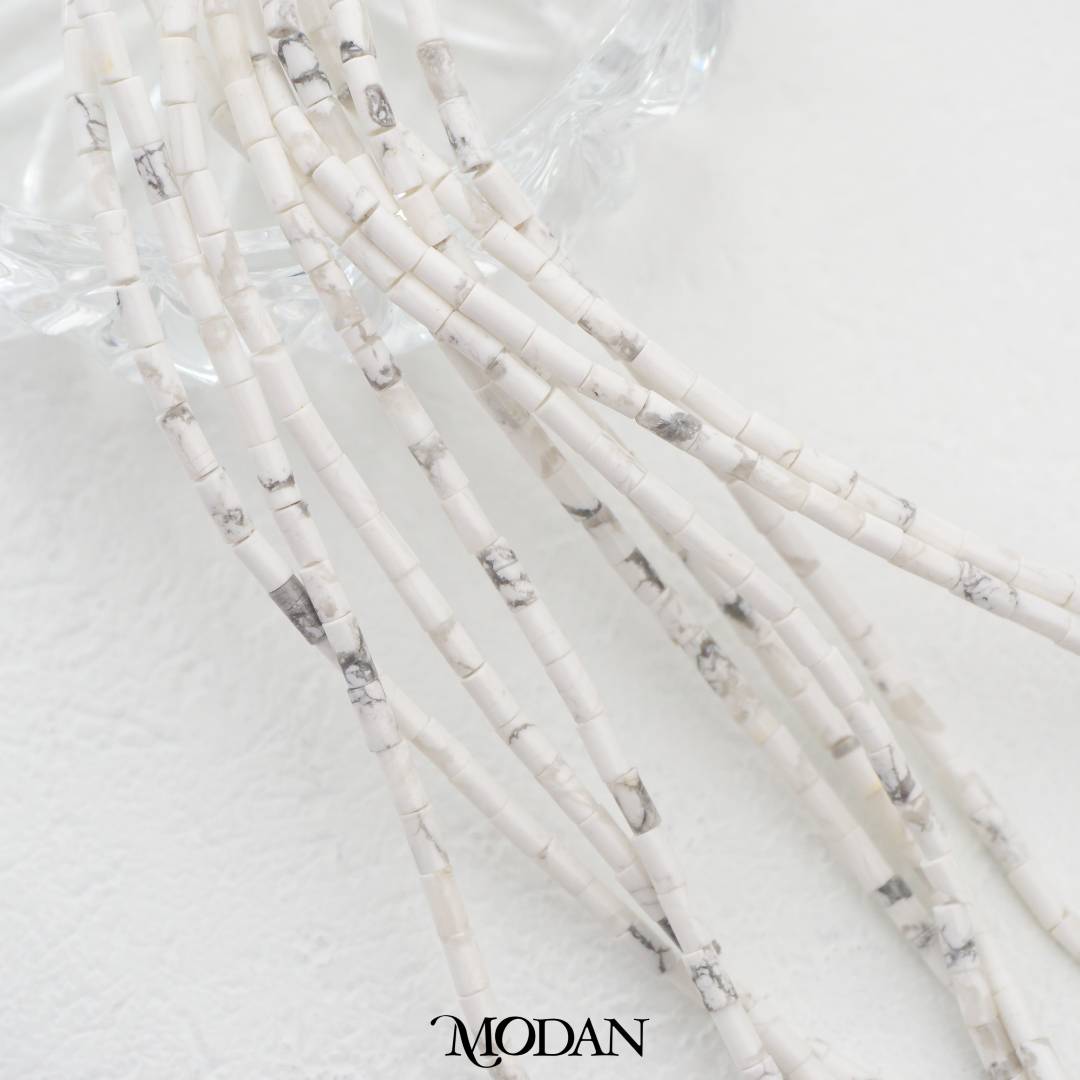 Natural Gemstones 3mm Beads Flat Tube DIY Jewelry Accessories Manik Batuan Alam