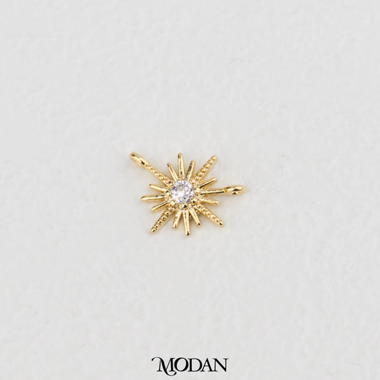 Mini Starburst DIY Connector Liontin Konektor Bintang Hypoallergenic Gold Filled