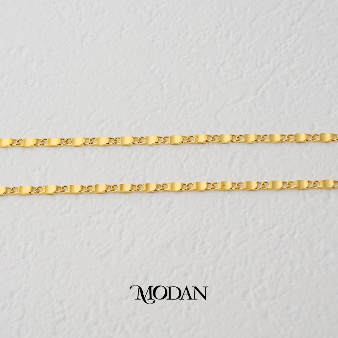 Singapore Mariner Link Chain DIY Rantai Kalung Hypoallergenic Gold Filled