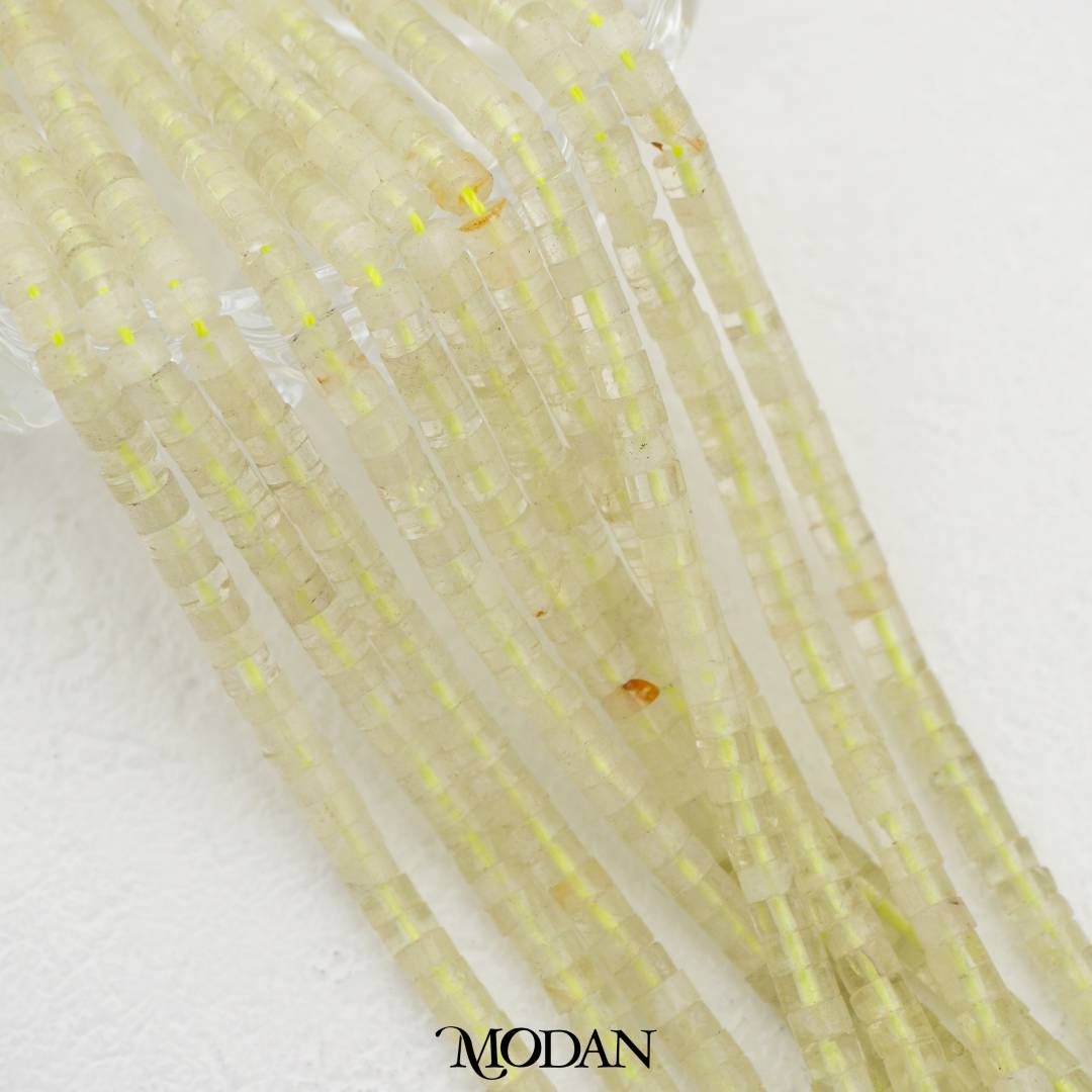Natural Gemstones 4mm Beads Small Tube DIY Jewelry Accessories Manik Batuan Alam