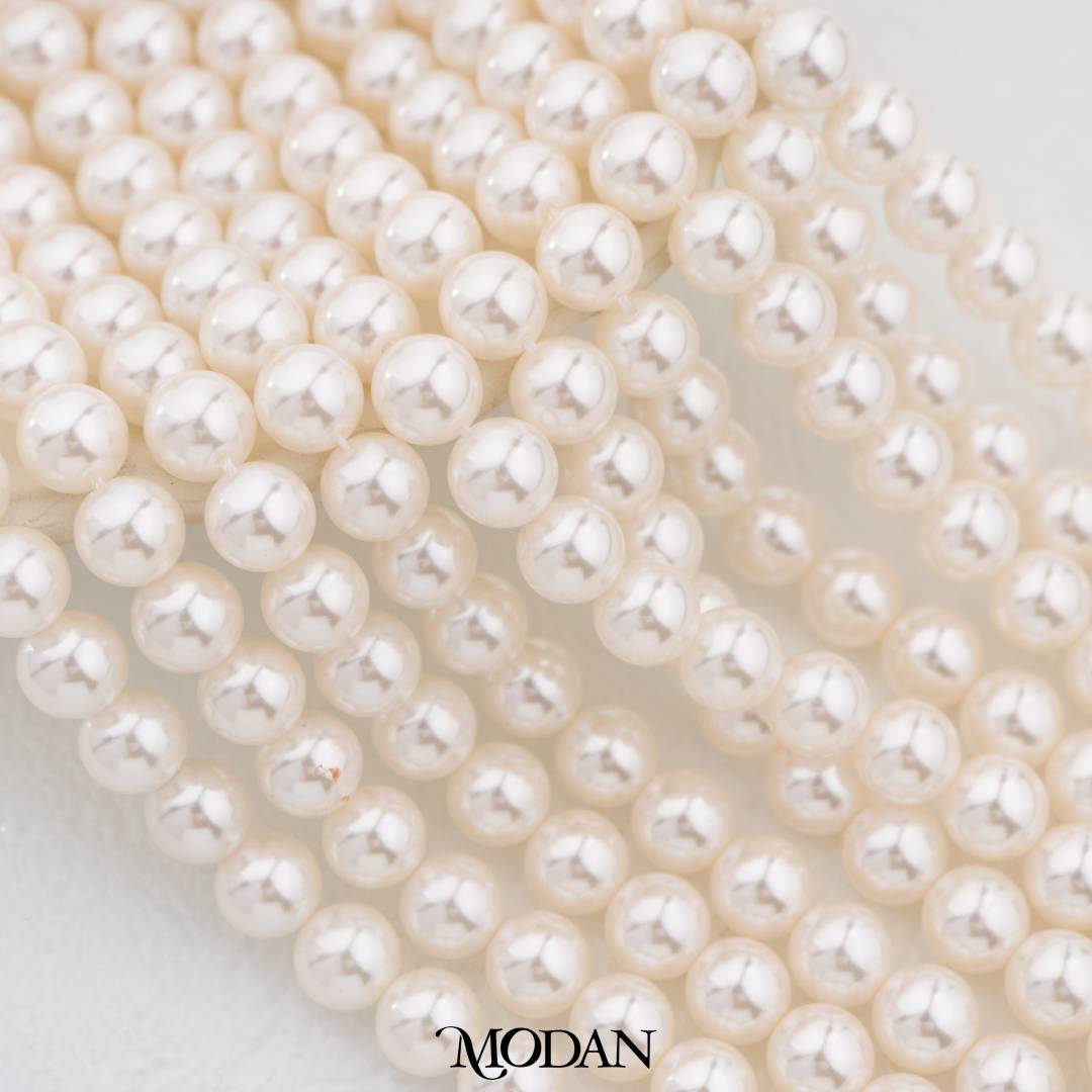 Shell Pearl 7mm Beads For DIY Jewelry Accessories Manik Mutiara White Series Hypoallergenic
