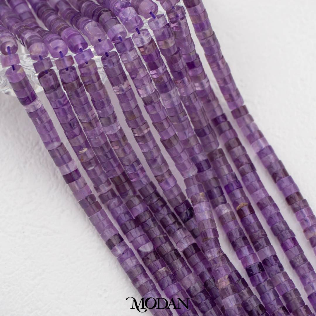 Natural Gemstones 4mm Beads Small Tube DIY Jewelry Accessories Manik Batuan Alam